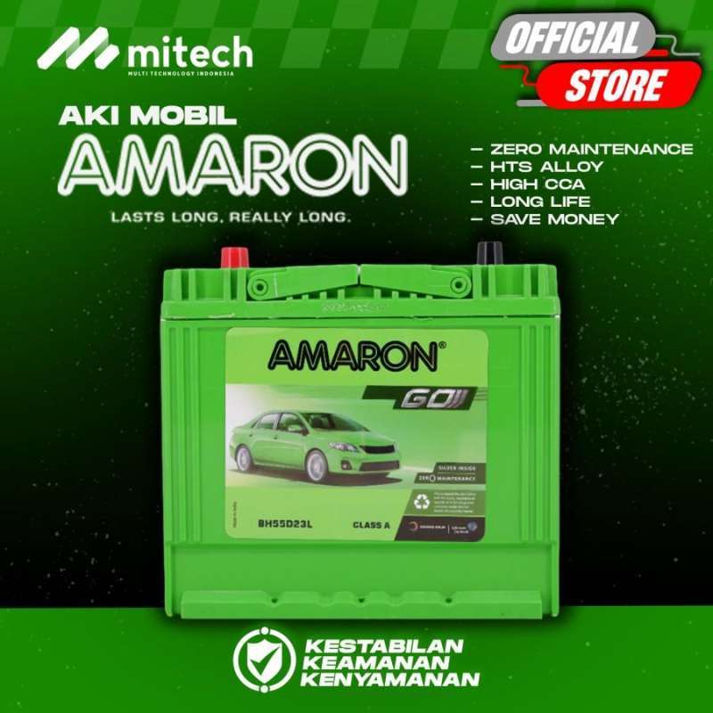 Jual Aki Mobil Mazda 2 Non Skyactive 55D23L Amaron GO Aki Kering 12v