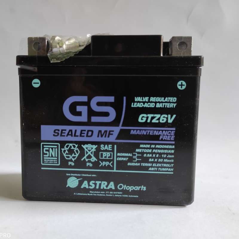 Promo Aki motor GS Astra GTZ6V VARIO 150,AEROX, N MAX, ADS Diskon 23%