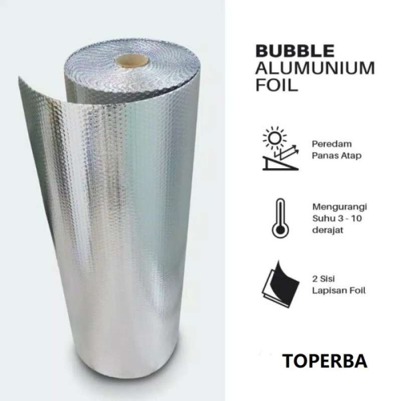Promo Bubble Wrap Aluminium Foil Bubble Foil Roll 25 Meter X 1,2