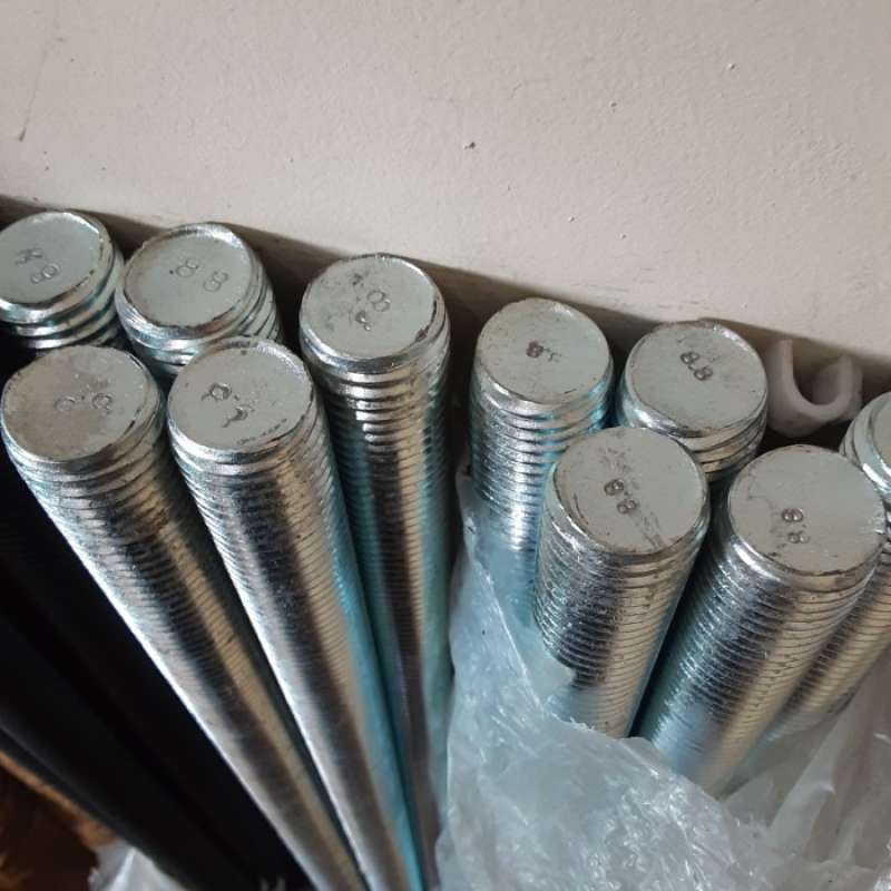 Promo STUD BOLT BAJA 8.8 M24 X 500 MM AS DRAT FULL DRAT LONG DRAT GALVANIS Diskon 33 di Seller