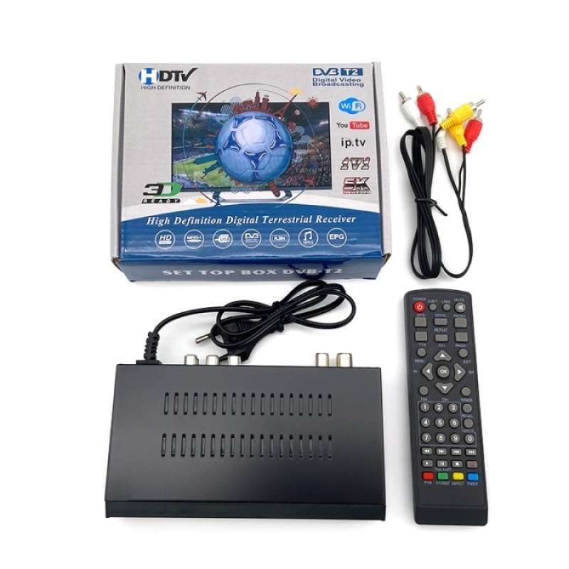 Promo SET TOP BOX DIGITAL DVB T2 WIFI STB Antena SUPER HD KOMODO Diskon