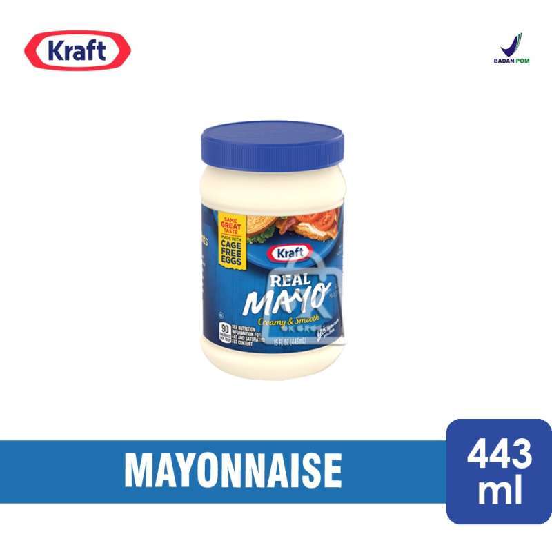 Promo Real Mayo Kraft / Mayonnaise Creamy Smooth (443 ml) Diskon 20 di
