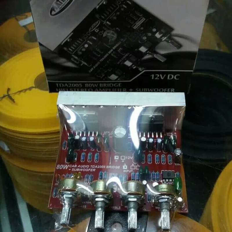 Promo Kit Hifi Stereo Amplifier + Subwoofer 80 Watt Bridge Tda 2005 Dc