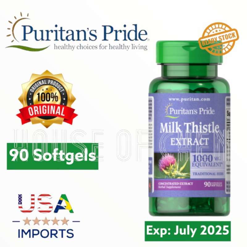 Promo Puritan Pride Milk Thistle 41 Extract 1000 Mg Silymarin 90