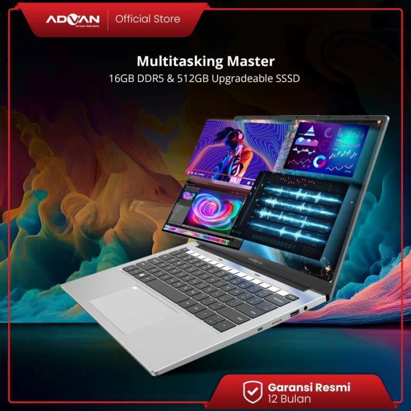 Promo Cicilan 0% - Advan Workplus Laptop Fhd Ips 14 Amd Ryzen 5 & Ryzen