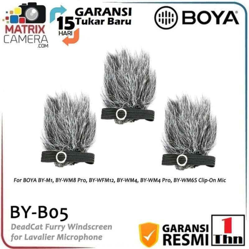 Promo Boya By-B05 Deadcat Furry Windscreen For Lavalier Microphone ...