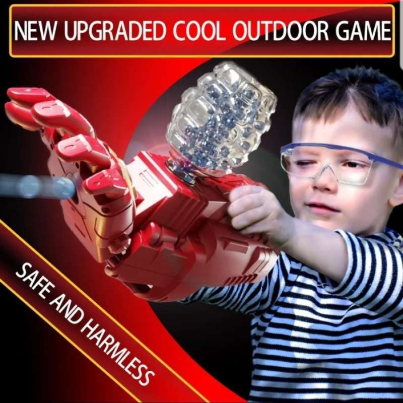 Promo Mainan Arm Hands Ironman Water Gel Blaster Mainan Water Gel