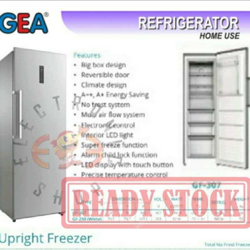 Jual Gea Upright Freezer Gf 307 Freezer Rumah Tangga New di Seller