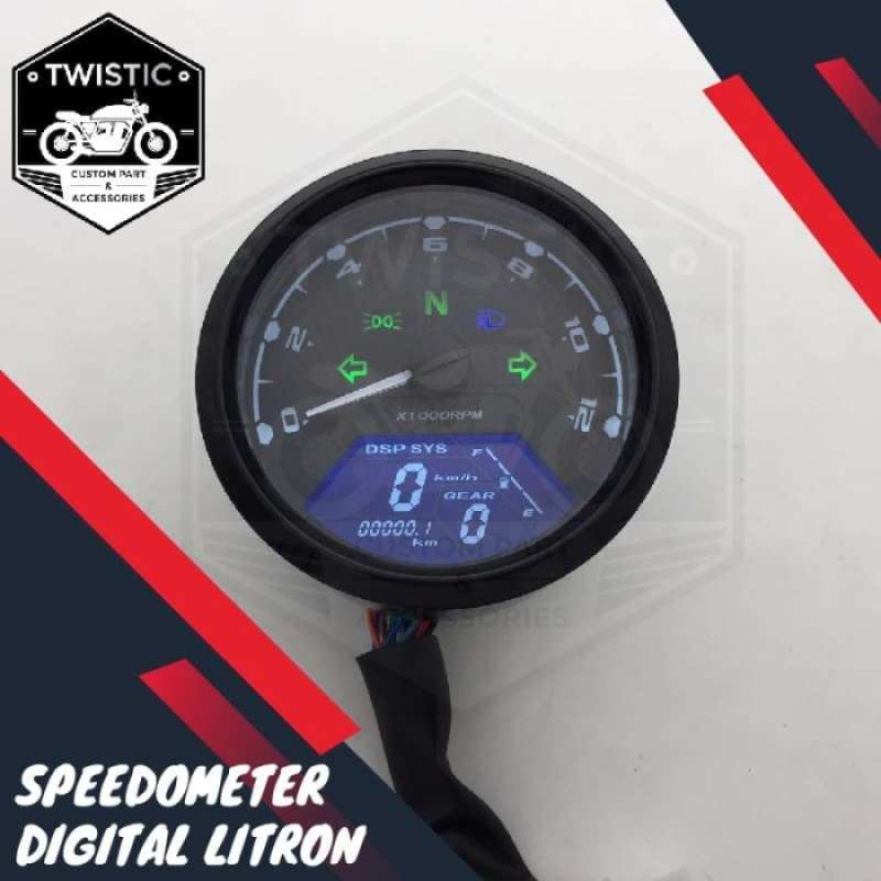 Promo Speedometer Digital Bulat Universal Litron Motor W175 Benelli ...