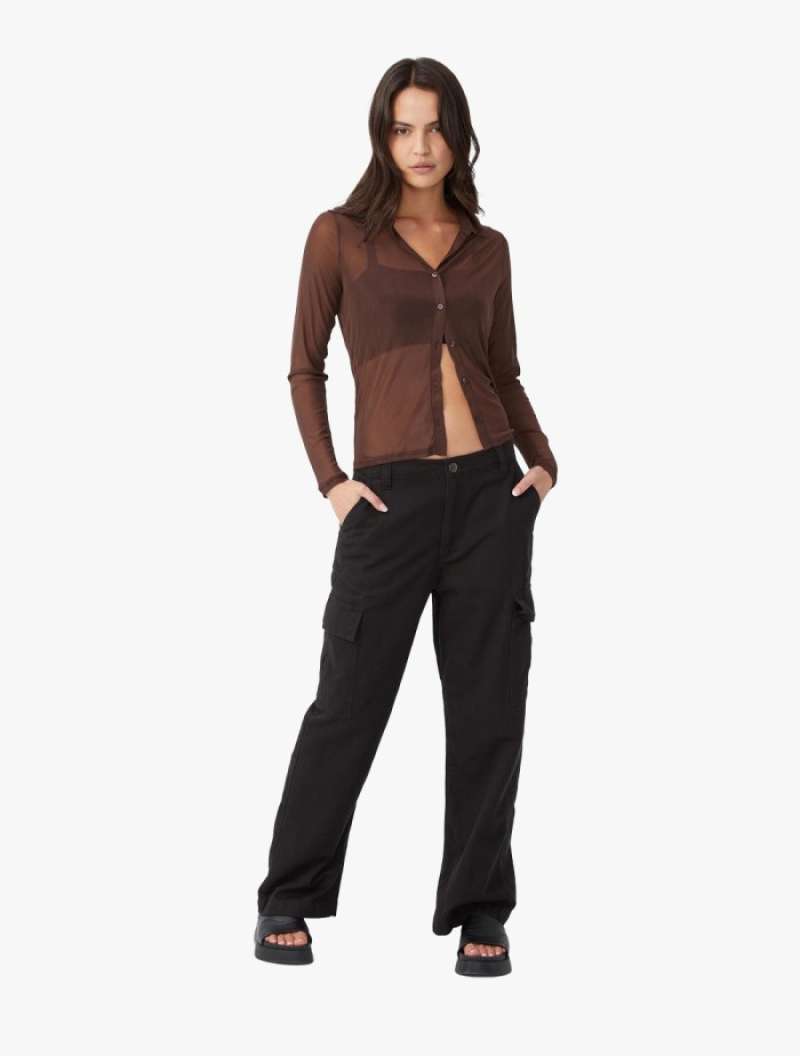 Jual Cotton On Petite Bobbie Cargo Pant Black di Seller Laris Plaza