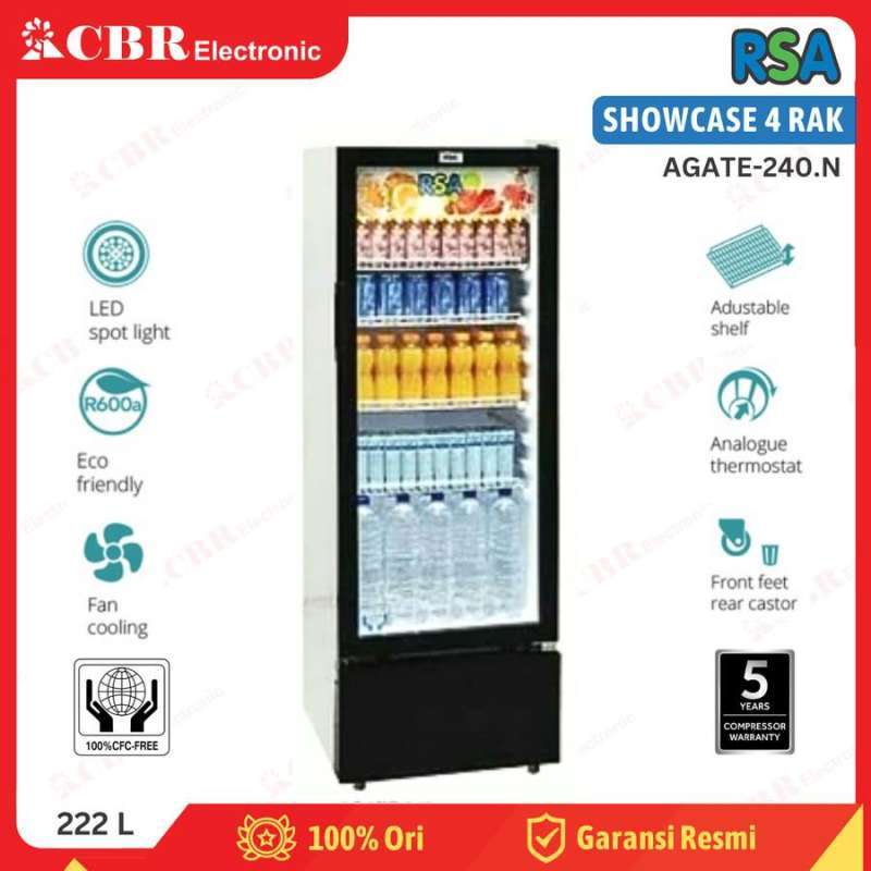 Jual Showcase Display Cooler RSA 4 Rak AGATE-240.N di Seller CBR ...