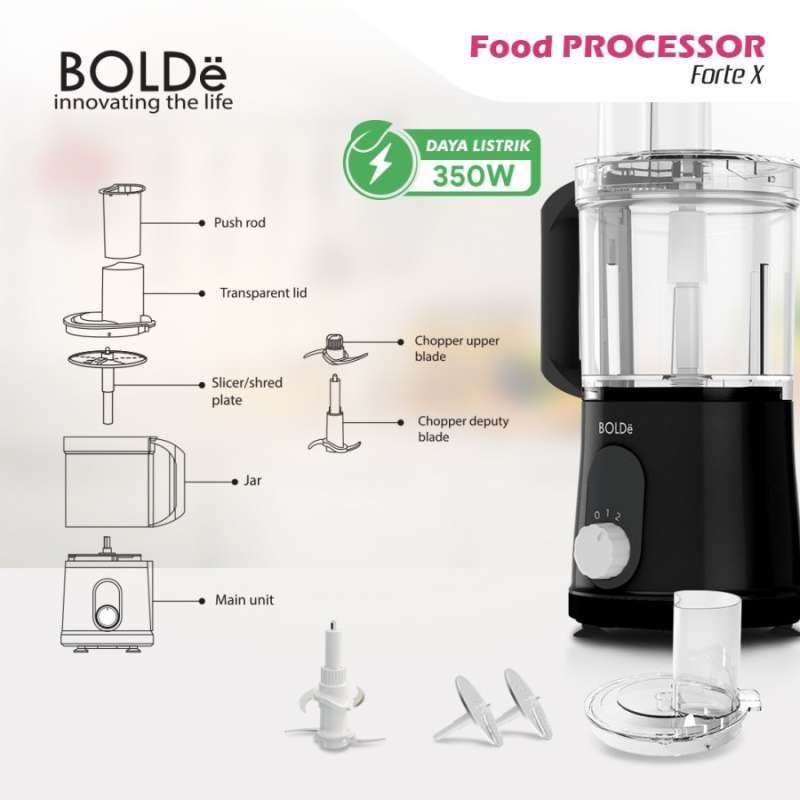Promo Bolde Blender Food Processor Forte X Penghalus Makanan (350 Watt