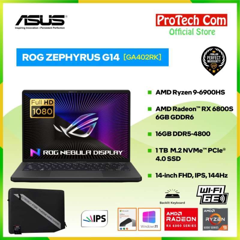 Carte Mère Asus GA402RK-G14.R96800 – Ryzen 9 6900HS – 8 Go – Open Box