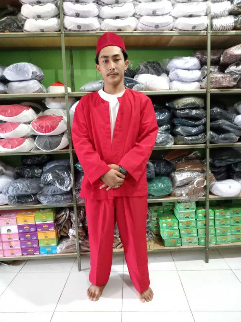 Promo Terlaris Baju Pangsi Dewasa Khusu Warna Merah Baju Silat Baju