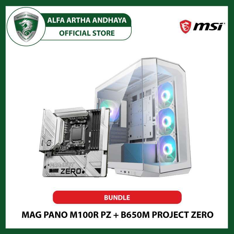 Jual Paket Msi Motherboard B650m Project Zero + Mag Pano M100r Pz White ...