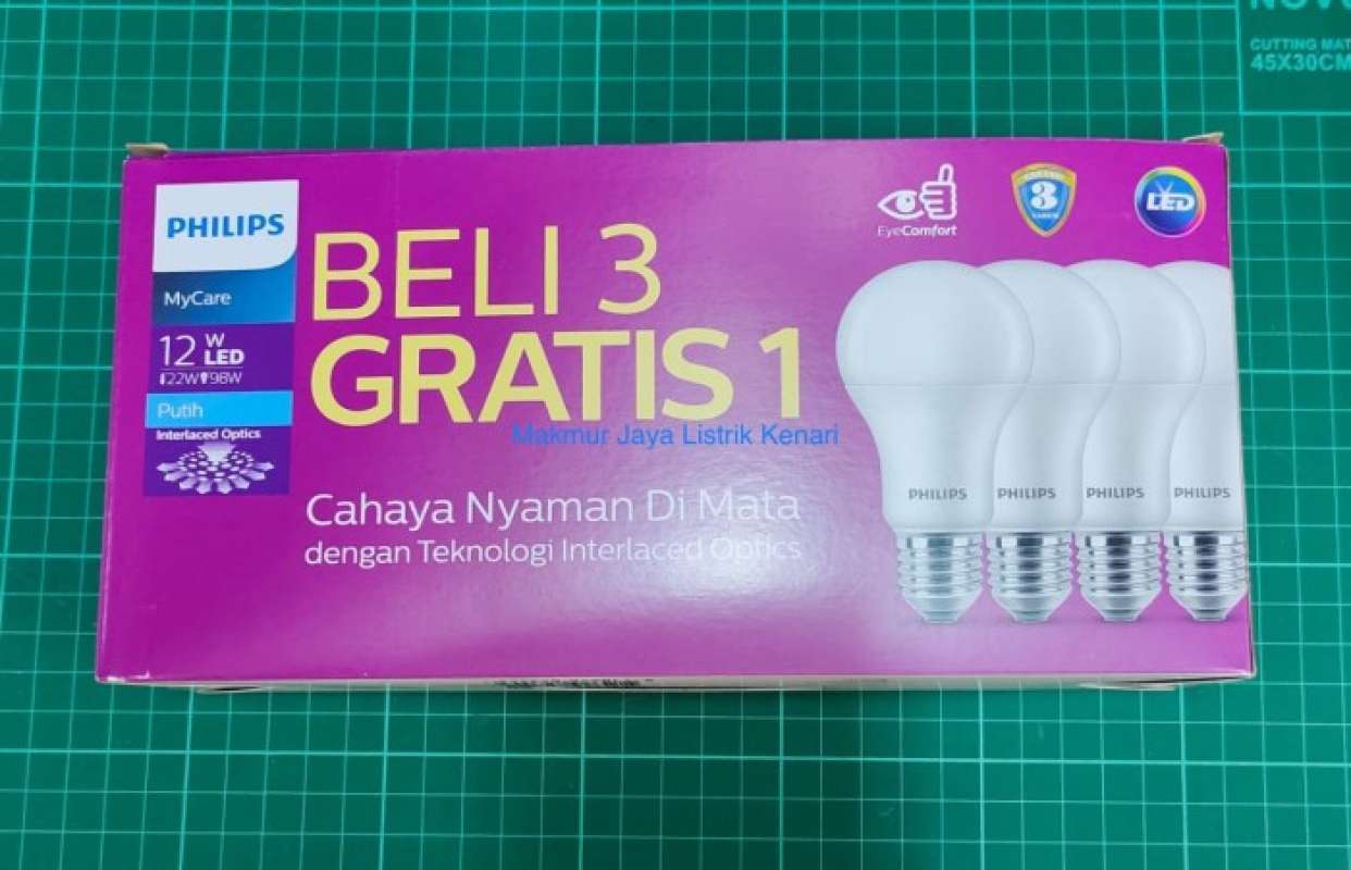 promo-philips-led-bulb-bohlam-lampu-paket-12-watt-mycare-pack-12w
