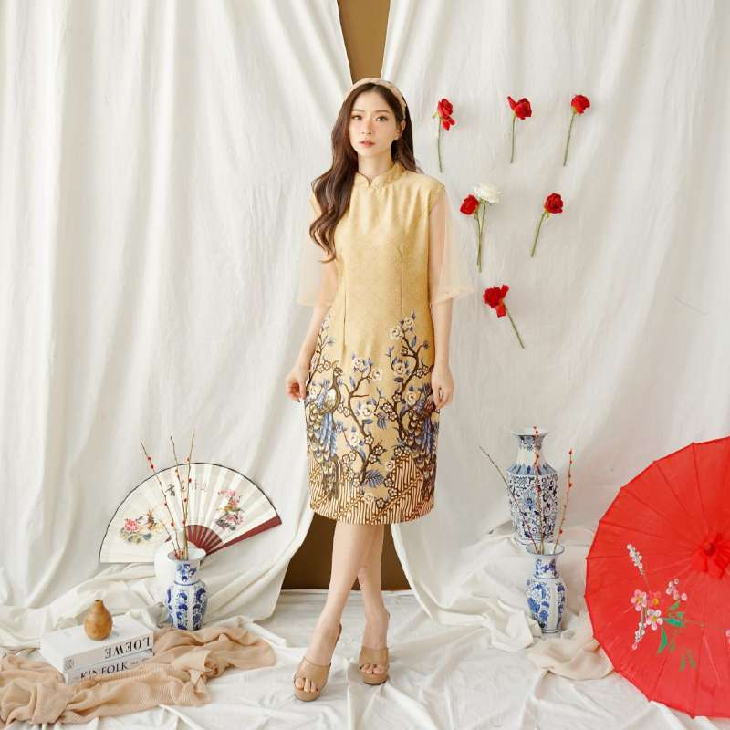 Dress batik cheongsam top