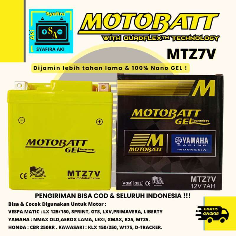 Promo Aki Motobatt Mtz7v Nmax Aerox 155 Lexi PCX Adv 150 Accu Motor