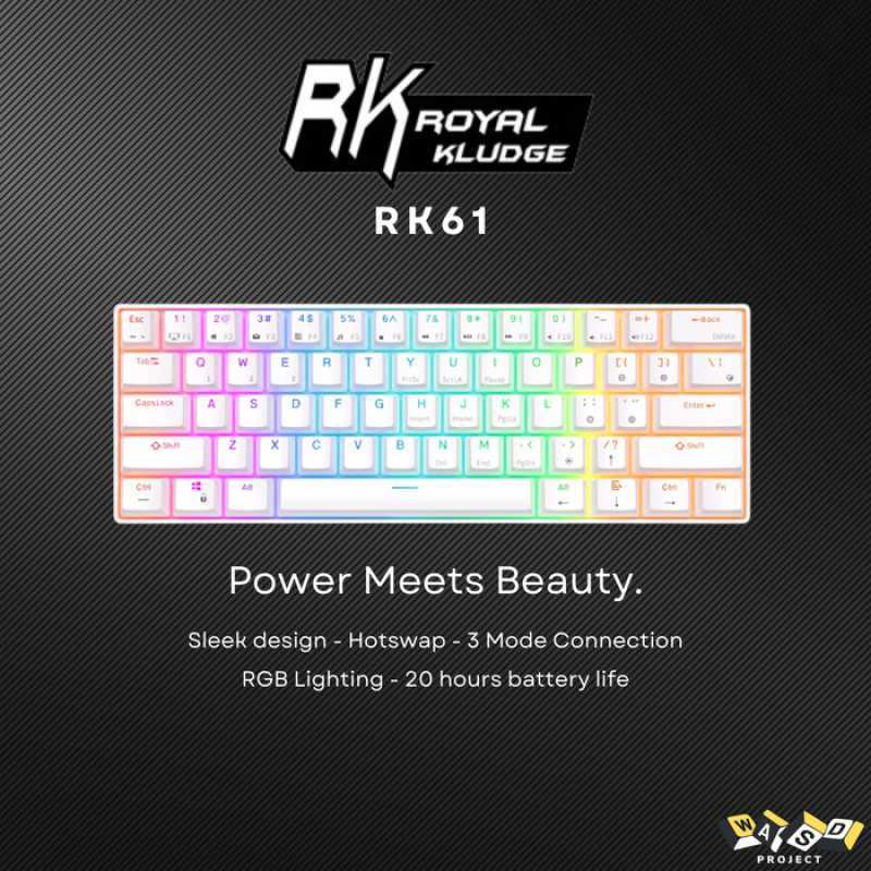 Key Board Layout Rk61 Promo Royal Kludge Rk61 Mechanical Keyboard | 60% Layout | Hotswap | 3 ...