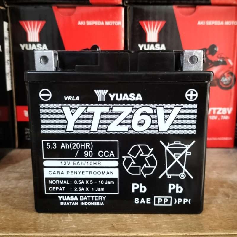 Promo Aki motor Kawasaki KLX 150 YTZ6V Yuasa Aki Kering GARANSI Diskon