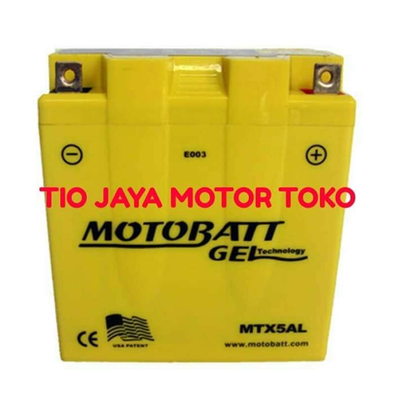 Promo Accu Aki Gel Mtx5al Motobatt Mio Old Mio Sporty New Mega Pro