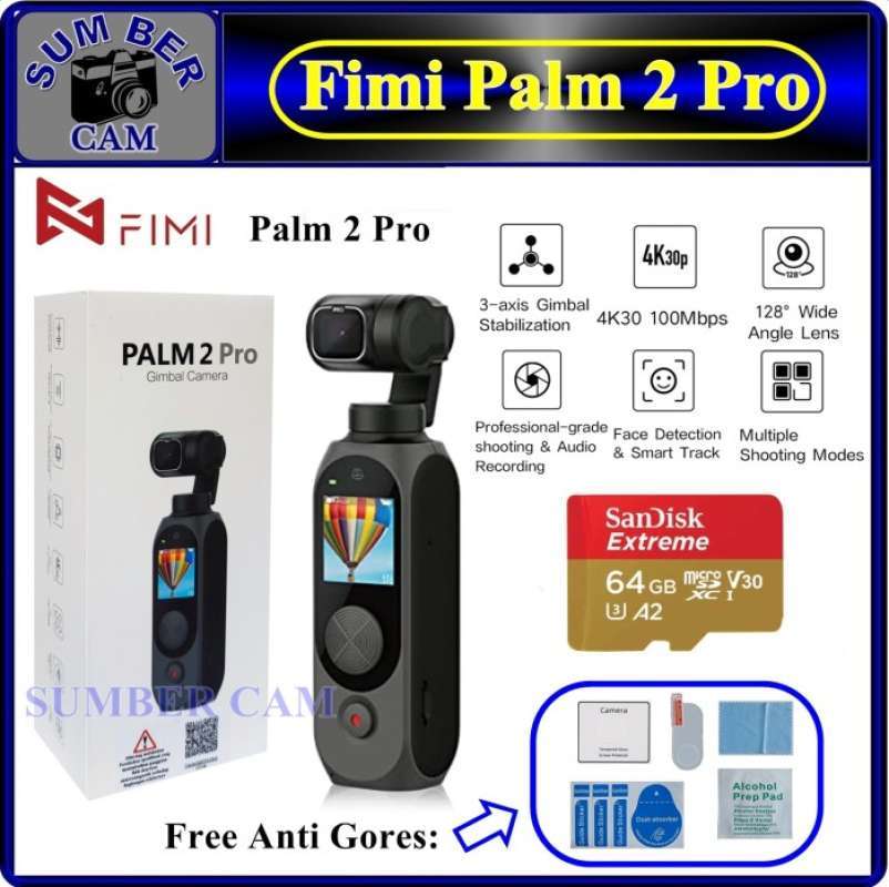 FIMI PALM 2 PRO FPV Gimbal Pocket Camera Upgraded 4K