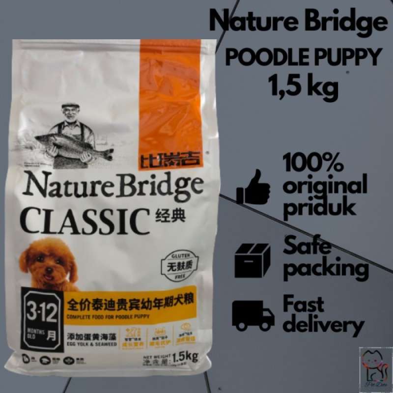Promo Nature Bridge Dog Food Classic Poodle Puppy 1.5kg Diskon 23 Di