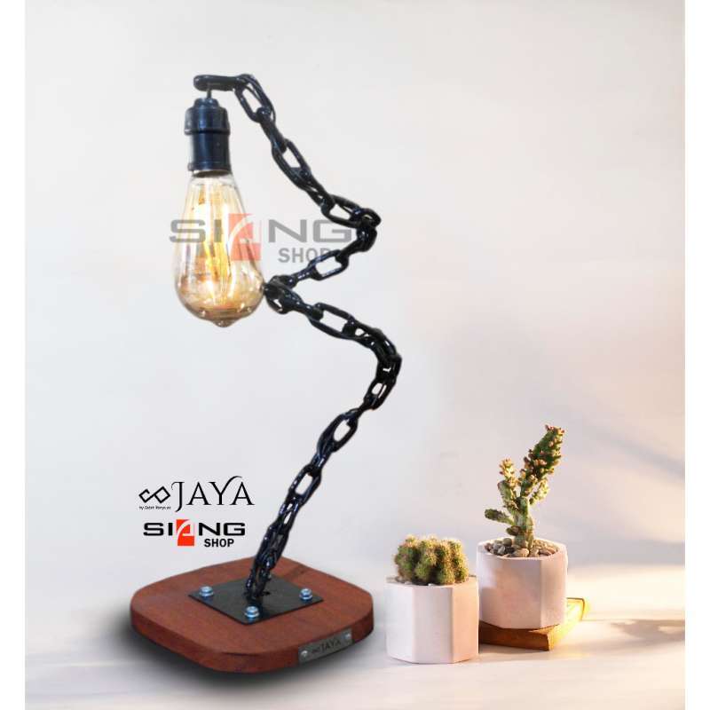Jual Lampu Meja Tidur Industrial Ruangan Dekorasi Kamar Aesthetic ...
