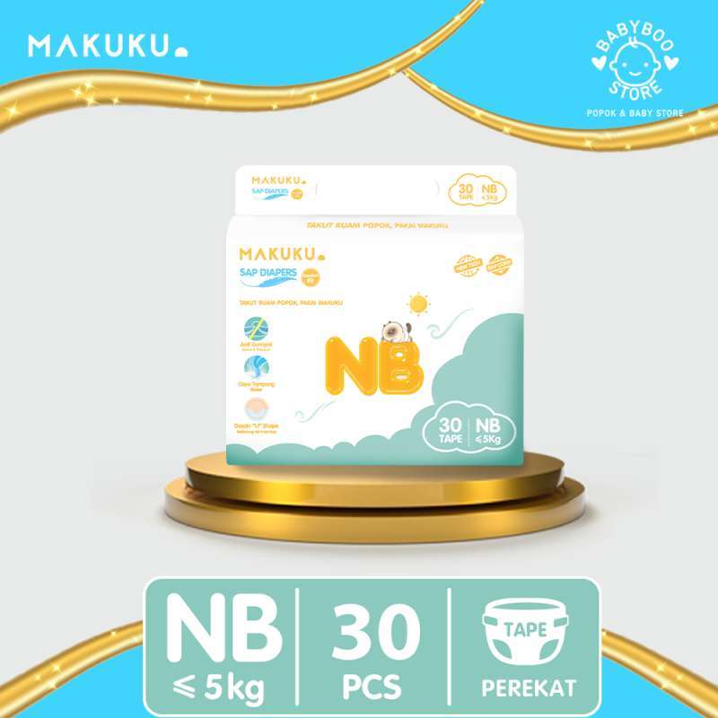 Promo Pampers [1 Pack] MAKUKU SAP Diapers Comfort Fit Mini NB/S/M/L/XL/XXL x 1 Pack Popok Bayi