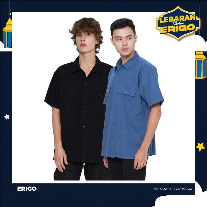 Promo Erigo Work Shirt Buy 1 Get 2 Bundling A tesla Black, Ezra Navy