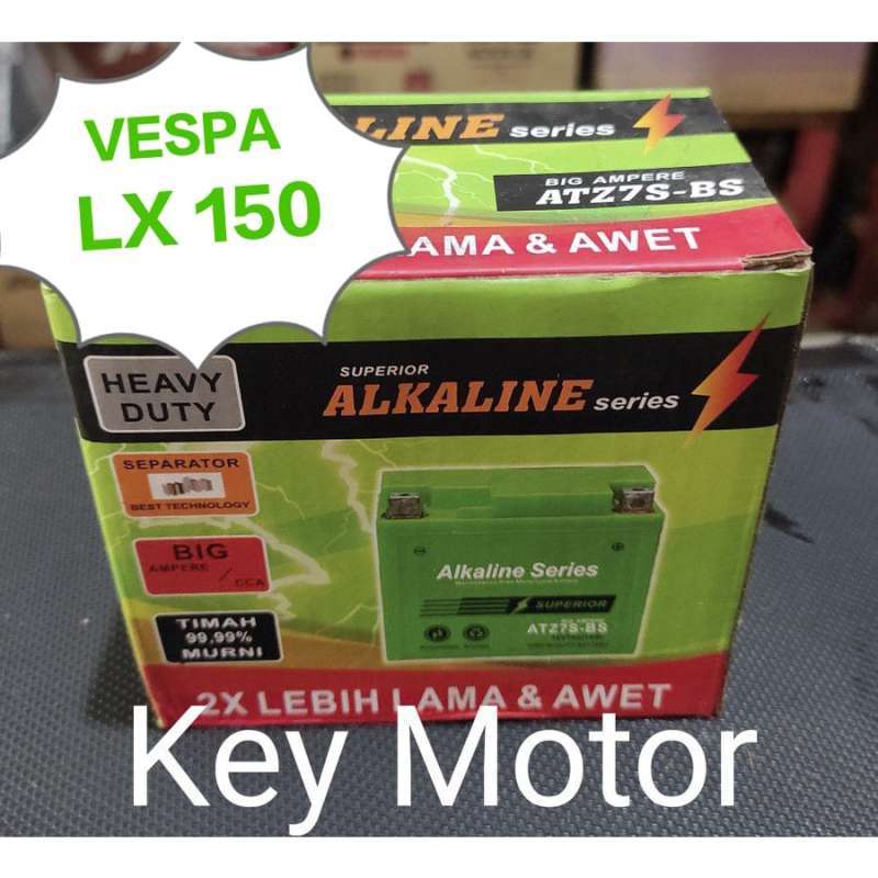 Jual Aki / Accu Kering Alkaline Alkalin Series Motor Vespa Lx 150 7a 7
