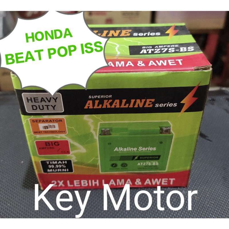 Jual Aki / Accu Kering Alkaline Alkalin Series Motor Honda Beat Pop Iss