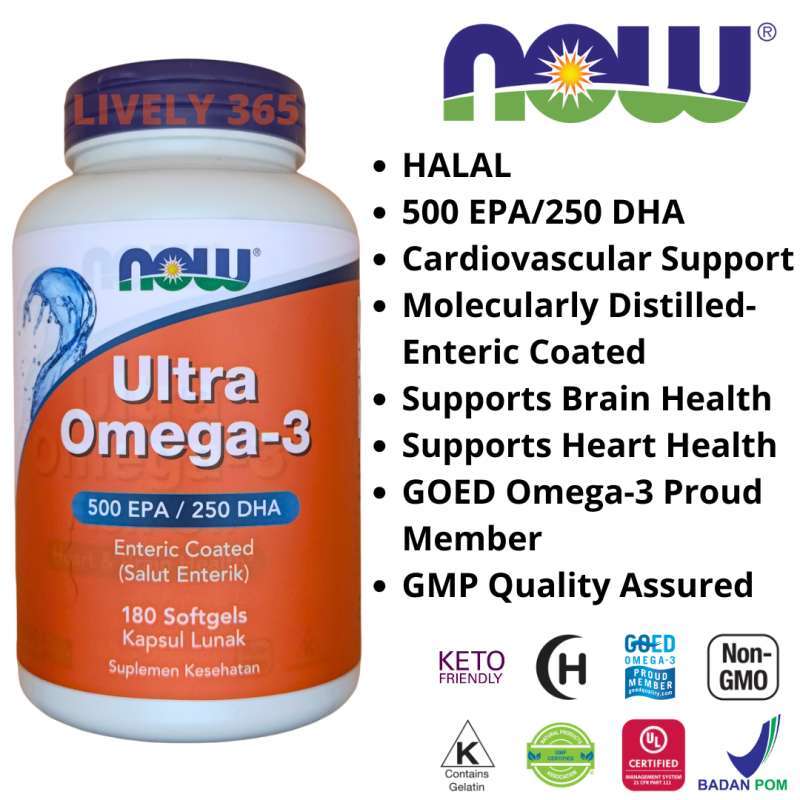 Promo Now Foods | Ultra Omega-3 Omega 3 500 Epa / 250 Dha | 180 ...