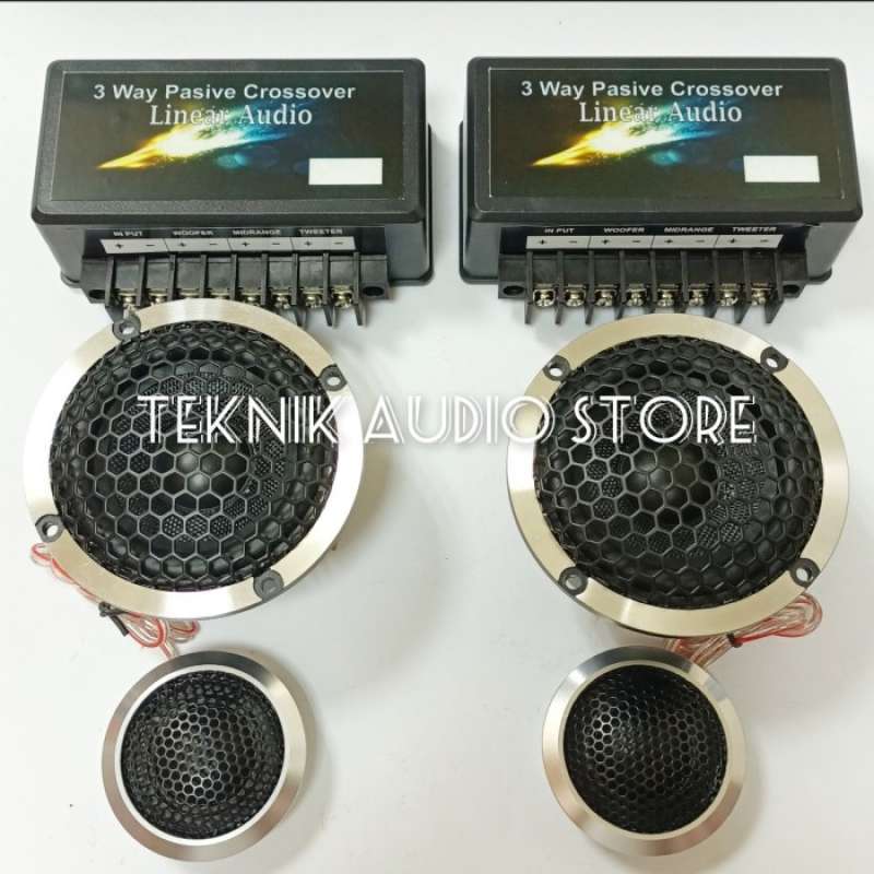 Promo Speaker 2way Linear Audio Midrange 3inch Tweeter Crossover 3way