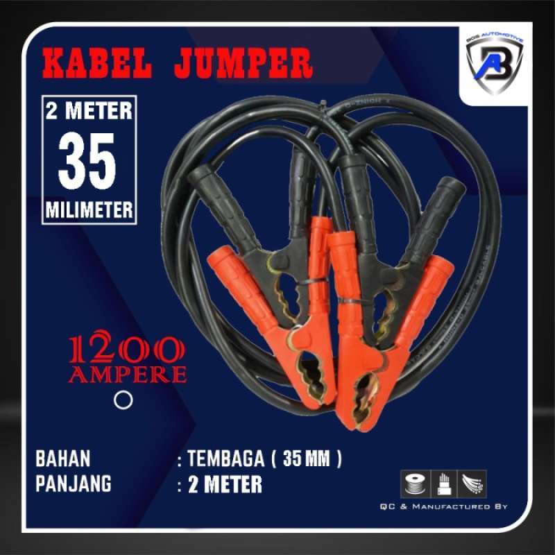 Promo Kabel Aki Mobil / Kabel Jumper / Kabel Accu 1200a 2meter