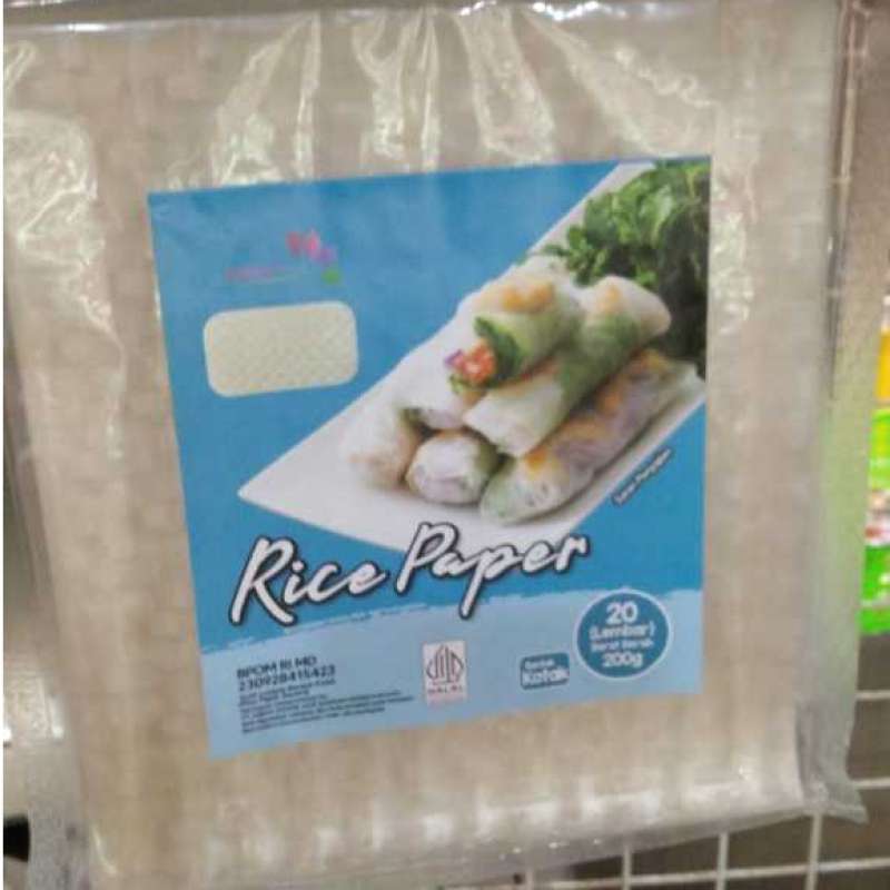 Jual Rice Paper Halal Bentuk Kotak petak 200 Gr Kulit Lumpia Java jual-rice-paper-halal-bentuk-kotak-petak-200-gr-kulit-lumpia-java