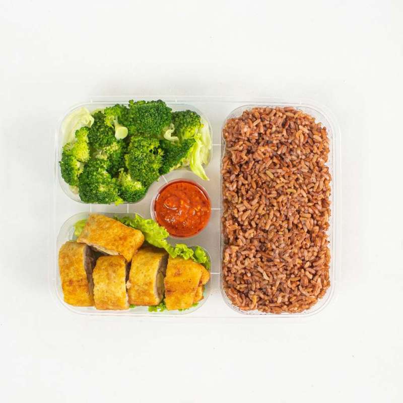 Jual Nasi Box Healthy Box Catering Diet Box Chicken Eggroll Healthy ...