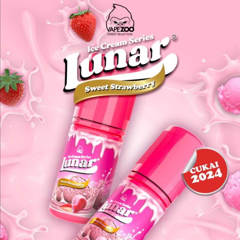 Lunar Sweet Strawberry Ice Cream Pods Friendly 30ML by Vape Zoo Liquid