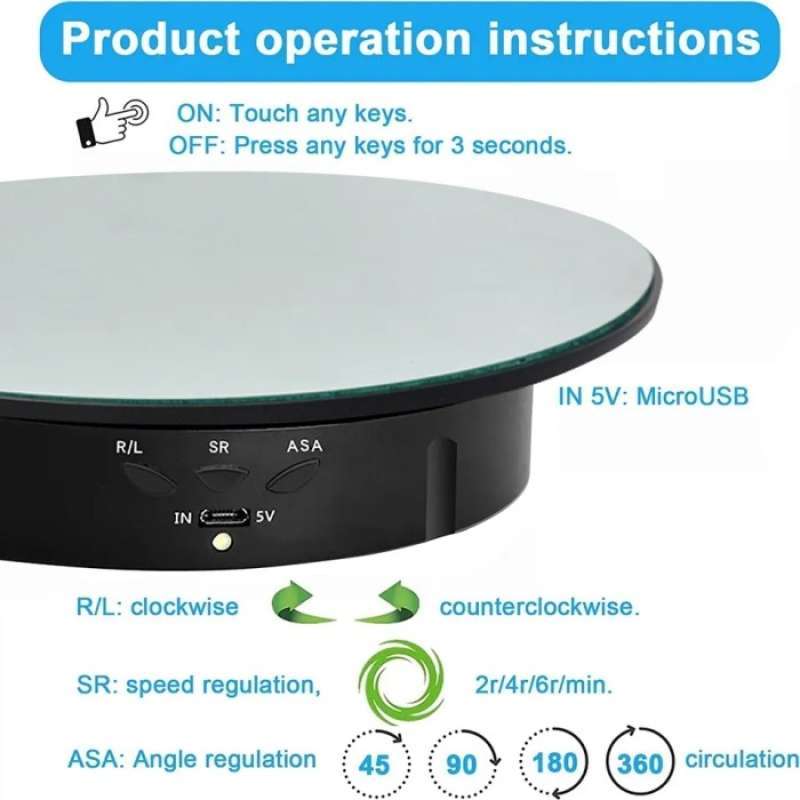 Jual Stand Rotating Display Alas Putar Fotografi Produk Meja Putar ...