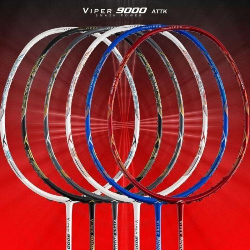 Jual Raket Badminton Original Hundred Viper 9000 Attack Atk White Red ...
