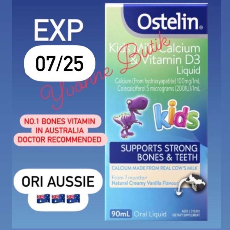 Promo Ostelin Kids Milk Calcium & Vitamin D3 Liquid 90ml Diskon 23% Di ...