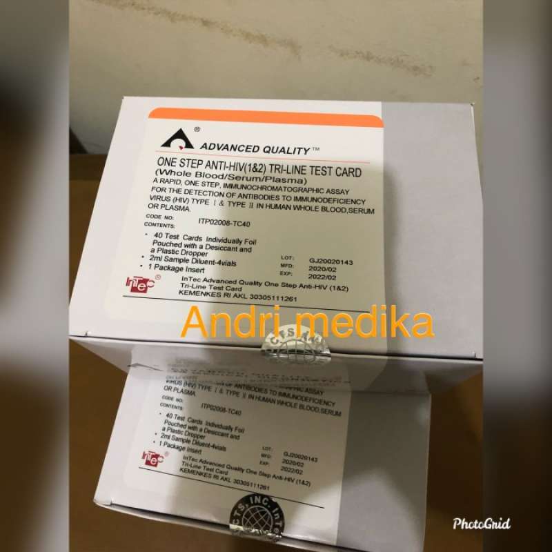 Advanced Quality Intec Promo Hiv Tri-lane Intec Advanced Isi 40 Tes Card Diskon 33% Di Seller ...