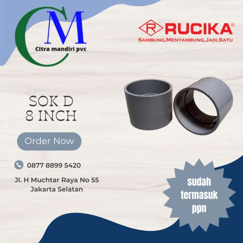 Promo Fitting Pvc Rucika Sok D - Ds 8 - Socket D Diskon 23% Di Seller ...