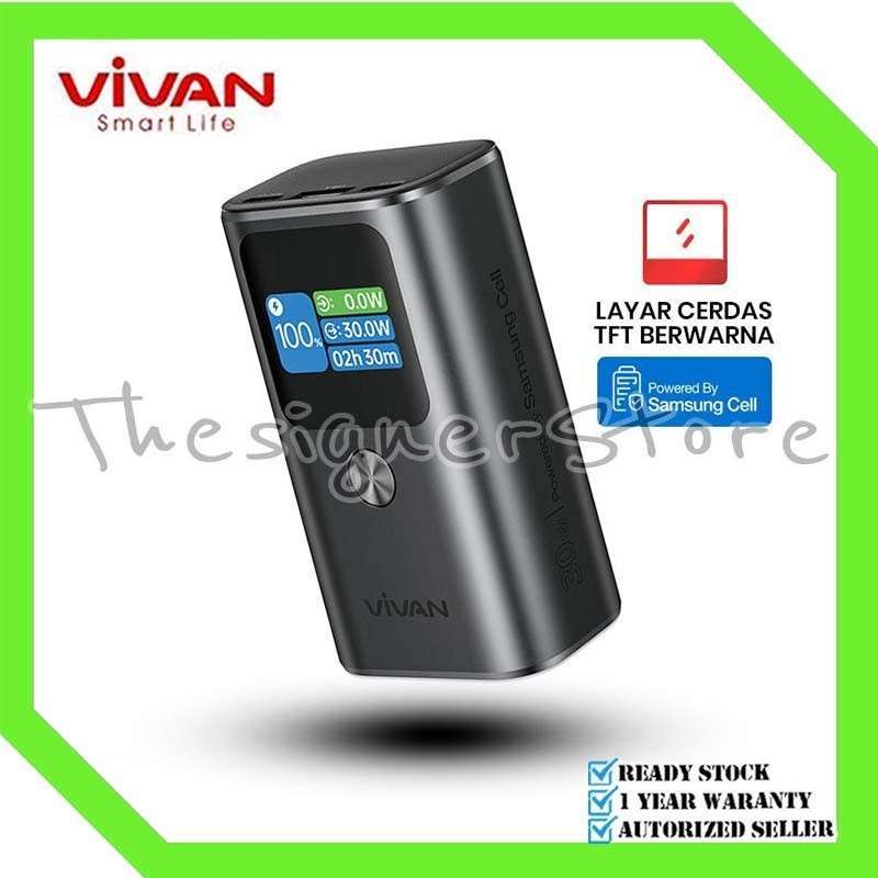 Promo Vivan Vpb-t10 Powerbank Mah Fast Charging 30W Pd Qc