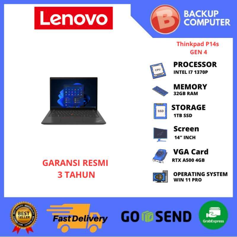 LAPTOP LENOVO THINKPAD P14s Gen 21HFS15900 INTEL i7-1370P 32GB RAM RTX  A500 4GB