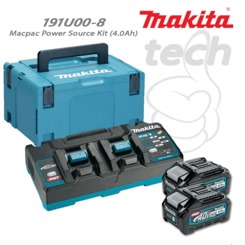 Promo Paket Baterai Charger Battery Kit 40v Makita 191u00-8 Makpac