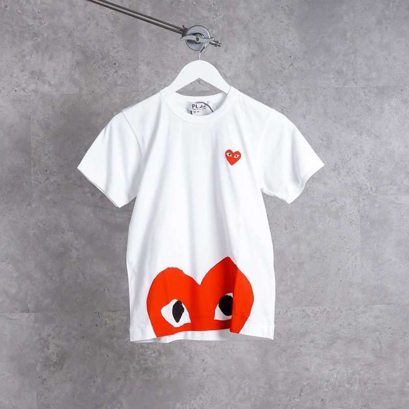 Kaos Cdg Play Cdg Half Heart Play T Shirt Original Comme Des High