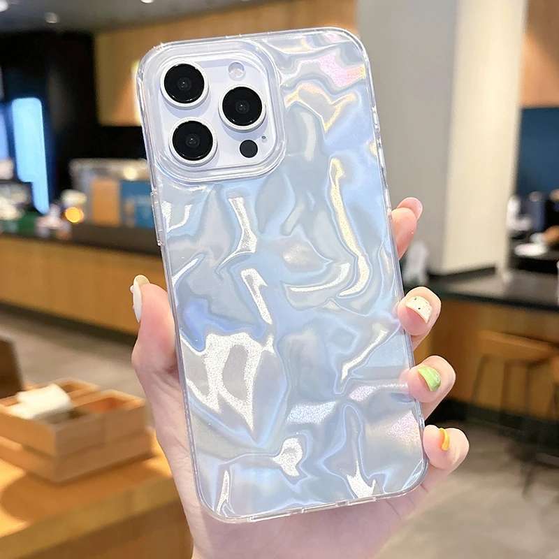 CASING IPHONE 11/ 12 13 14 PRO MAX CASE HOLOGRAM DESIGN SOFTCASE