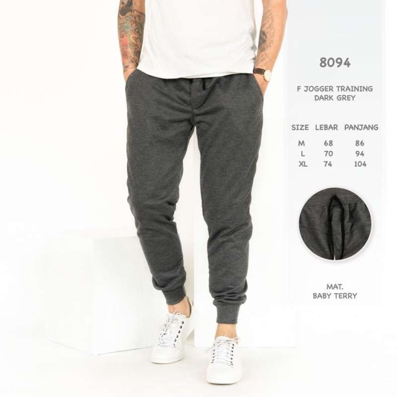 Janefrey 8094 F Jogger Training Dark Grey M-XL Celana Traininf