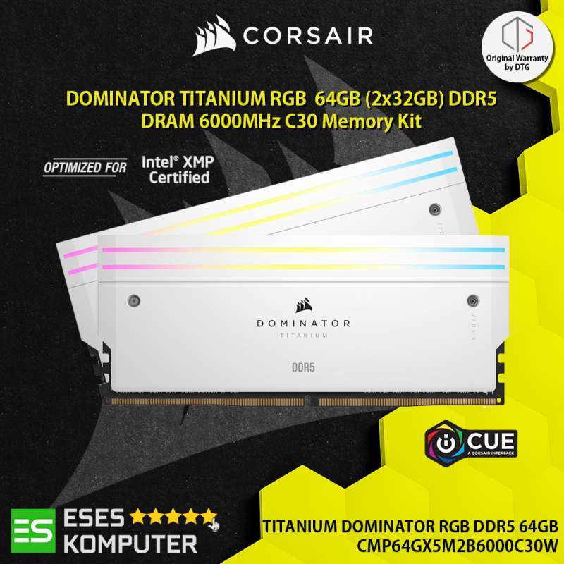 Corsair Dominator Platinum RGB DDR5 – 64Go (4x16Go) 6000MHz – Boîte Ouverte
